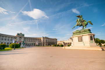  Equestrian monument of Archduke Charles on Heldenplatz in Vienna, Austria