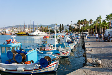 Fototapeta na wymiar The promenade of Kos island, Dodecanese, Greece 