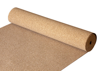 Isolated natural cork roll