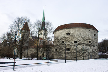 The Paks Margareeta or Fat Margaret, an ancient defensive tower in Tallinn, Estonia, now the...