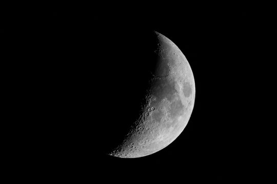 Moon,  Waxing Crescent Phase