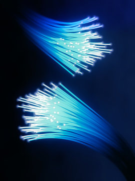 3d illustration of optical fiber cable or fiber optics