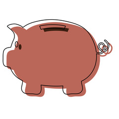 piggy bank  vector illustration