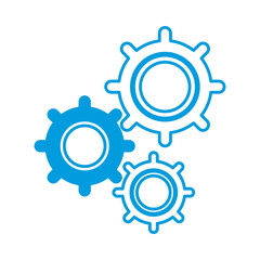 Gears machinery pieces icon vector illustration graphic design
