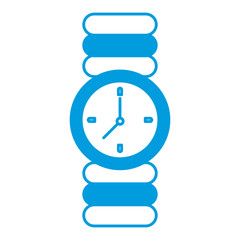 Wristwatch clock isolated icon vector illustration graphic design