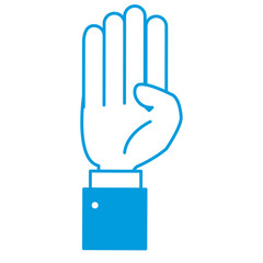 Hand symbol isolated icon vector illustration graphic design
