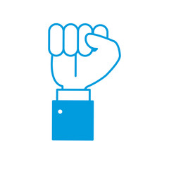 Hand clenched symbol isolated icon vector illustration graphic design
