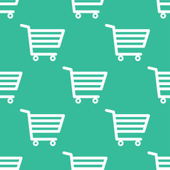 Seamless pattern, shopping cart