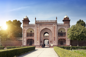 Gate to Itmad-Ud-Daulah's Tomb (Baby Taj) (17th century) . Agra, Uttar Pradesh, India