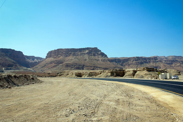 Scenic landscape of Dead Sea area, Israel