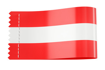 Obraz premium Clothing tag, label with flag of Austria. 3D rendering