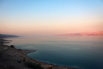 Fototapeta premium Dead Sea view by sunset, Israel