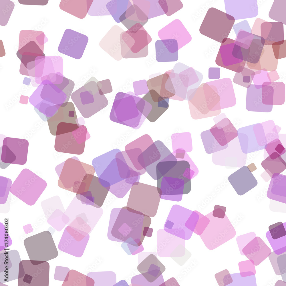 Poster purple repeating abstract geometrical square pattern background - vector illustration from random ro