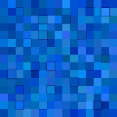 Square tiled background - vector design from squares in blue tones with 3d effect