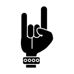 Hand rock and roll symbol isolated icon vector illustration graphic design