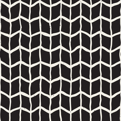 Seamless pattern with hand drawn brush strokes. Ink doodle grunge illustration. Geometric vector pattern.