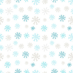 Snowflakes seamless pattern. Winter background. Christmas and New Year design wrapping paper design.