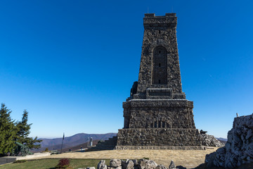 Autumn view of Monument to Liberty Shipka, Stara Zagora Region, Bulgaria