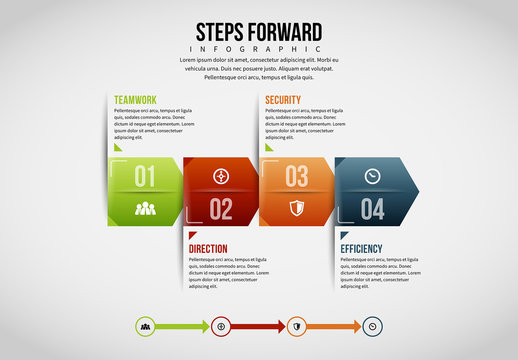 Four-Step Arrow Infographic 1