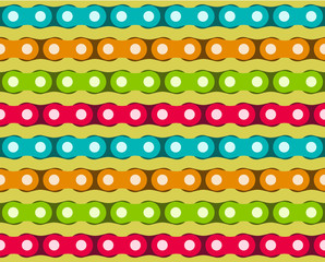 Motorcycle Chains in different vivid colors. Seamless vector pattern