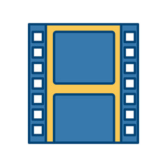 Obraz premium Movie reel isolated icon vector illustration graphic design