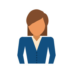 businesswoman avatar   vector illustration