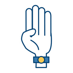 Hand symbol isolated icon vector illustration graphic design
