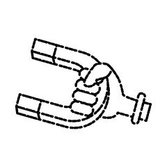 Magnetic U symbol icon vector illustration graphic design