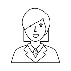 businesswoman avatar  vector illustration