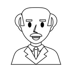 old man  avatar vector illustration