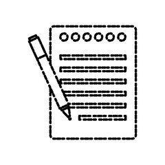 Sheet office and pen icon vector illustration graphic design