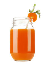Fototapeta na wymiar Fresh organic carrot juice