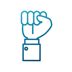 Hand clenched symbol isolated icon vector illustration graphic design