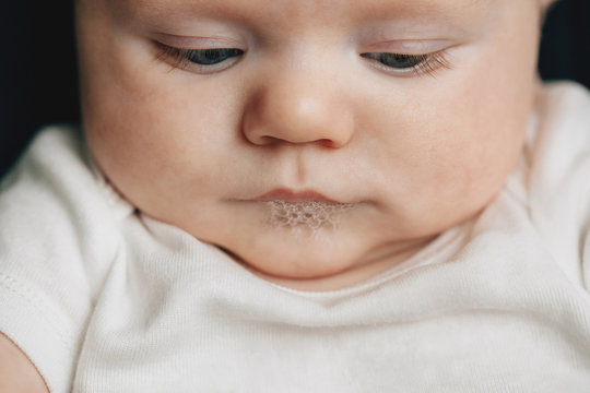 close up image of a baby's face