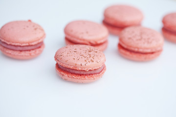 A macaron - sweet meringue-based confection