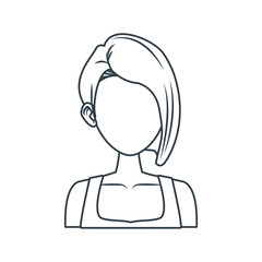 Young woman cartoon icon vector illustration graphic design