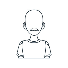 Young man cartoon icon vector illustration graphic design