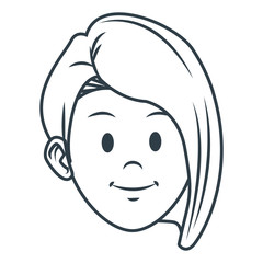 Fototapeta premium Young woman cartoon icon vector illustration graphic design