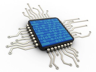 3d computer chip - 174073708