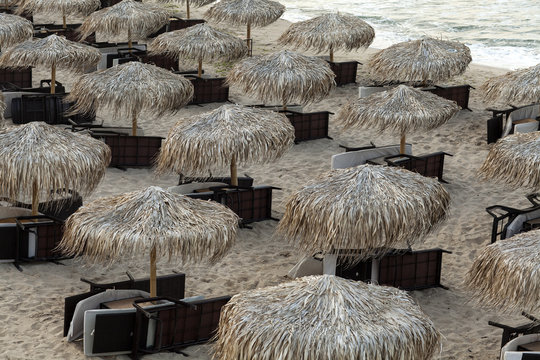 Folded sunbeds