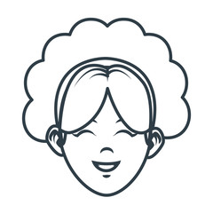 Young woman cartoon icon vector illustration graphic design