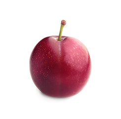 Fresh ripe plum isolated on white