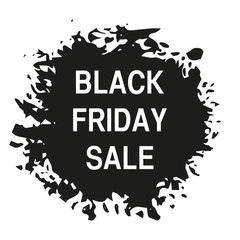 Black Friday sale inscription design template. Black Friday banner. Vector illustration