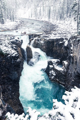 Sunwapta Falls, Snow, Jasper