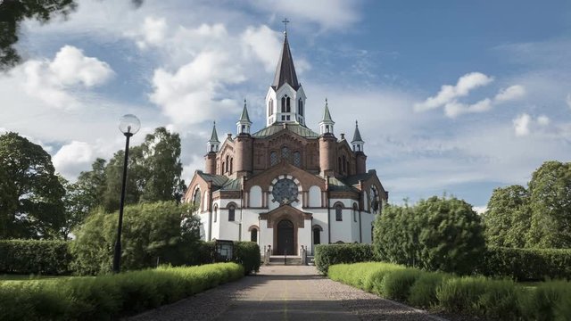 Swedish Central Plan Church in Tranemo still time-lapse