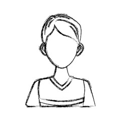 Young man cartoon icon vector illustration graphic design