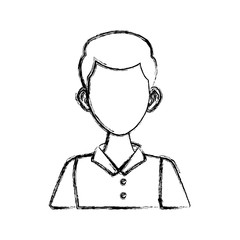 Young man cartoon icon vector illustration graphic design