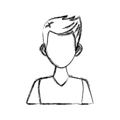 Young man cartoon icon vector illustration graphic design