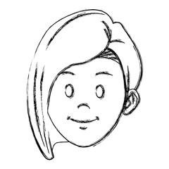 Young woman cartoon icon vector illustration graphic design