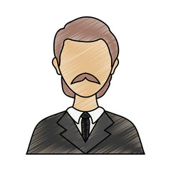 colored lawyer over white background vector illustration